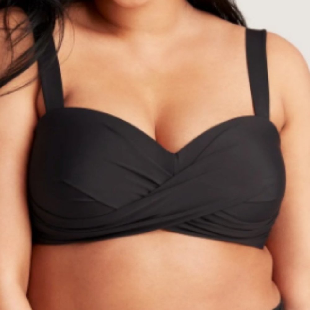 Knix Riviera Wrap Bikini Top - Black - Size Medium